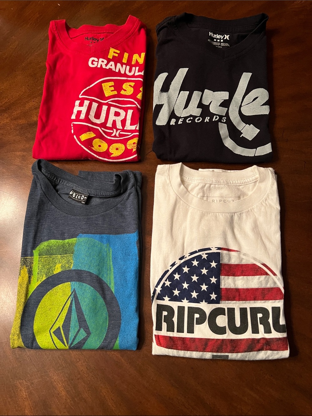 Hurley/ Volcom/Rip curl Logo Tee with Graphic
